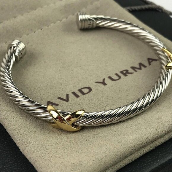 David Yurman Sterling Silver Cable Bracelet 5mm - Picture 6 of 7